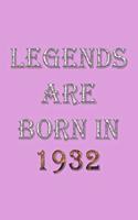 Legends Are Born In 1932 Notebook