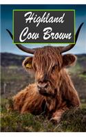 Highland Cow Brow: Amazing Highland Cow Brown Notebook or Journal for Bull Farmer