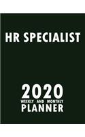 Human Resource Specialist 2020 Weekly and Monthly Planner