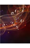 Stars And Bubbles Abstract Colorful Notebook