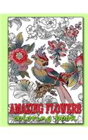 Amazing Flowers Coloring Book