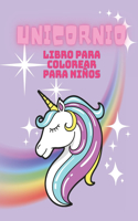 Unicornio Libro para colorear para niños