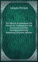 Die Alteren Beziehungen Der Slawen Zu Turkotataren Und Germanen Und Ihre Sozialgeschichtliche Bedeutung (German Edition)