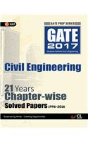 GATE Papers Civil Engg. 2017  Solved Papers 21 Years (Chapter Wise)