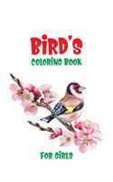 Bird's Coloring Book For Girls: A Unique Collection Of Coloring Pages