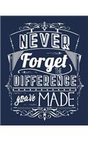 Never Forget The Difference You've Made