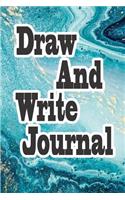 Draw And Write Journal: Blue Ocean Grades K-2 Primary Composition Journal Notebook for Kids - Half Page Lined Paper with Drawing Space - Learn to Write and Draw - 6x9 110 W