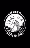 View Is Worth The Climb: Liniertes Notizbuch - Bouldern Klettern Freiklettern Boulderer Felsklettern Geschenk