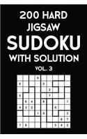 200 Hard Jigsaw Sudoku With Solution Vol. 3