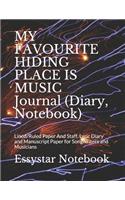 MY FAVOURITE HIDING PLACE IS MUSIC Journal (Diary, Notebook)