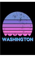 Washington: Vintage Washington State USA Souvenir Lined Notebook Journal