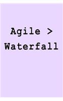 Agile > Waterfall