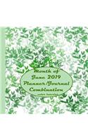 Month of June 2019 Planner/Journal Combination