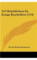 Vyf Hekeldichten En Eenige Byschriften (1754): (Chinese)