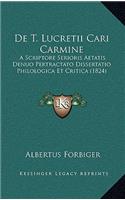 De T. Lucretii Cari Carmine