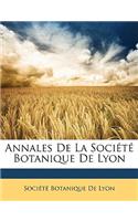 Annales de La Societe Botanique de Lyon