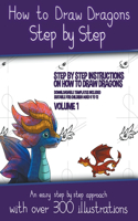 How to Draw Dragons Step by Step - Volume 1 - (Step by step instructions on how to draw dragons)