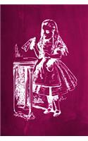 Alice in Wonderland Chalkboard Journal - Drink Me! (Pink)