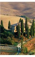 Field with Cypress Trees in Tuscany Italy Journal