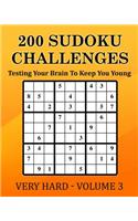 200 Sudoku Challenges - Very Hard - Volume 3