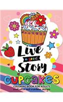 Cupcake Coloring book for Adults