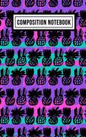 Pineapple Wide Ruled Composition Notebook