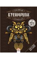 Colorear Steampunk animales - 2 libros en 1 - edición nocturna