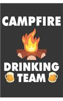Campfire Drinking Team Notebook: Lined Journal, 120 Pages, 6 x 9, Affordable Gift Journal Matte Finish