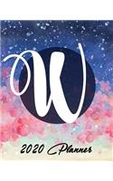 2020 Planner: and Calendar - Initial W - Business, Professional and Personal Diary with Monogram - Keep All Appointments In One Place - Plenty Of Space For Each D