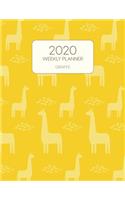 2020 Weekly Planner Giraffe: Dated With To Do Notes And Inspirational Quotes - Yellow Giraffe