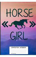 Composition Book: Horse Girl Journal 5 X 5 Graph Ruled Paper 6 X 9, for Office Home Student Teacher