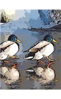 Ducks Notebook Large Size 8.5 x 11 Ruled 150 Pages