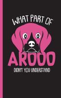 What Part of Arooo Didn't You Understand: Beagle Dog Journal Notebook 120 Pages 6x9" Diary Ruled Blank Book - Great Gift Idea for Dog Lovers and Trainers