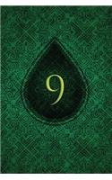 Monogram 9 Notebook: Blank Journal Diary Memoir Log Logue(35 Monogram Chartreuse 150 Lined)