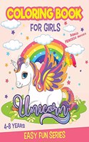 UNICORNS Coloring Book for Girls Ages 4 - 8