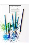 Colorful Pencils Wide Ruled Composition Book
