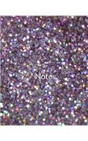 Notes - Purple Glitter