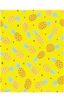 2017, 2018, 2019 Weekly Planner Calendar - 70 Week - Pineapple: Pineapple Pattern, Yellow BG