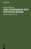 Vom Humanismus Zur Spätaufklärung