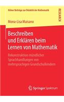 Beschreiben Und Erklären Beim Lernen Von Mathematik