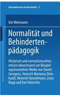 Normalität Und Behindertenpädagogik