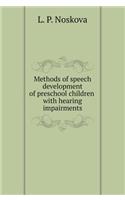 Methods of speech development of preschool children with hearing impairments