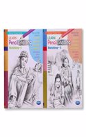 Navneet Learn Pencil Shading Sketching 1 and 2 â€“ For Elementary Art Prep â€“ How to draw sketches - Pack of 2 Books