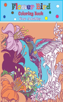 Flower Bird Coloring Book