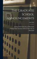 Graduate School Announcements; 1932-1933