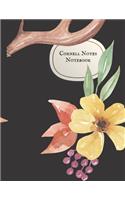 Cornell Notes Notebook: 8.5x11 Beautifully Rustic Black and Yellow Cornell Method Book with 150 pages for University Level Note Taking