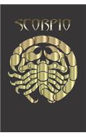 Scorpio Zodiac Sign Notebook Journal: Scorpio Zodiac Sign Notebook Journal Gift Dot Grid 6 x 9 120 Pages