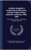 Native Daughter's Leadership in Education, College of Notre Dame, Belmont, California, 1956-1980