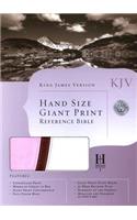 KJV Large Print Personal Size Reference Bible, Pink/Brown/White LeatherTouch