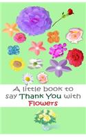 Little book to say thank you with flowers